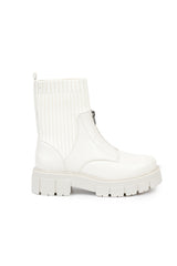 01-4612 Ribbed Knit Half Boot