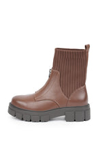 01-4612 Ribbed Knit Half Boot