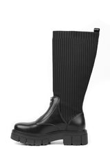 01-4616 Ribbed knit UnderKnee Boot