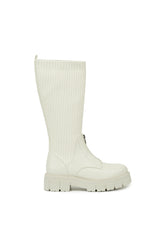 01-4616 Ribbed knit UnderKnee Boot