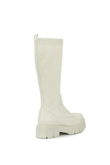 01-4616 Ribbed knit UnderKnee Boot