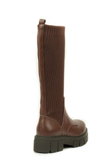 01-4616 Ribbed knit UnderKnee Boot