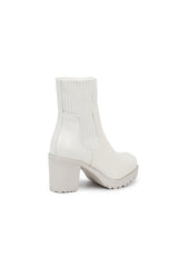 01-4617 Ribbed knit  Half Boot*