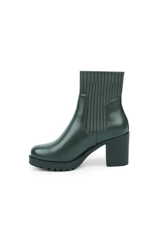01-4617 Ribbed knit  Half Boot