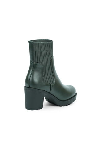 01-4617 Ribbed knit  Half Boot