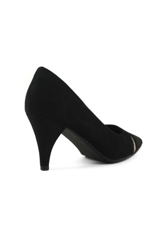 01-3129 Suede Heel Pumps