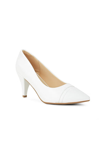 01-3129 Suede Heel Pumps